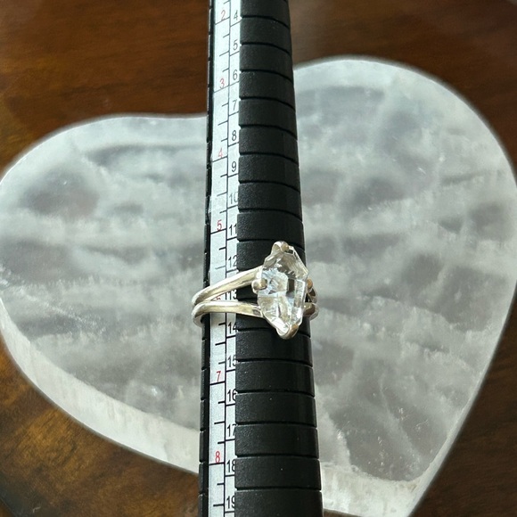 Herkimer diamond ring sterling silver - Picture 4 of 6